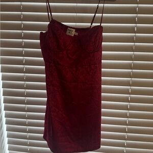 Princess Polly Floral Red Bustier Dress